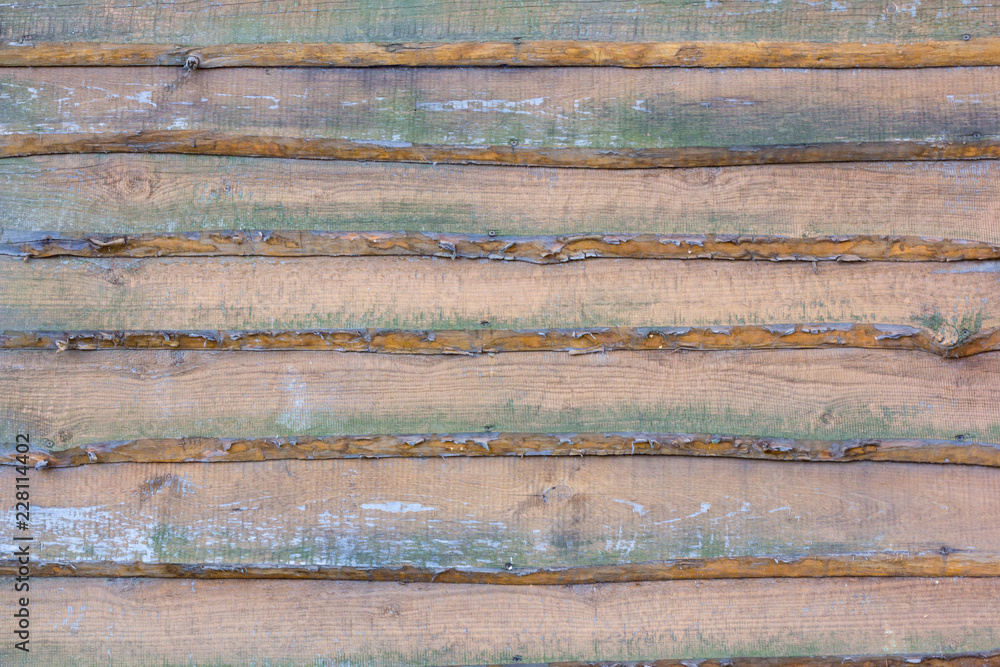 wooden background of rough, uncouth planks