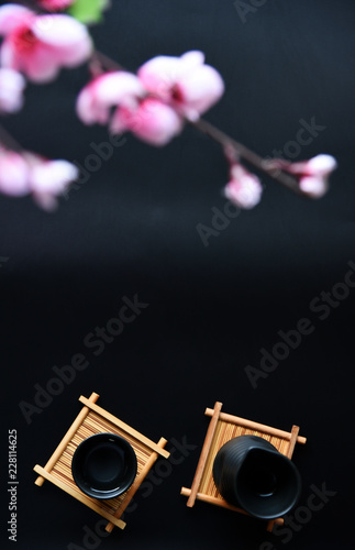 Wallpaper Mural japanese sake oriental drink style on the table Torontodigital.ca