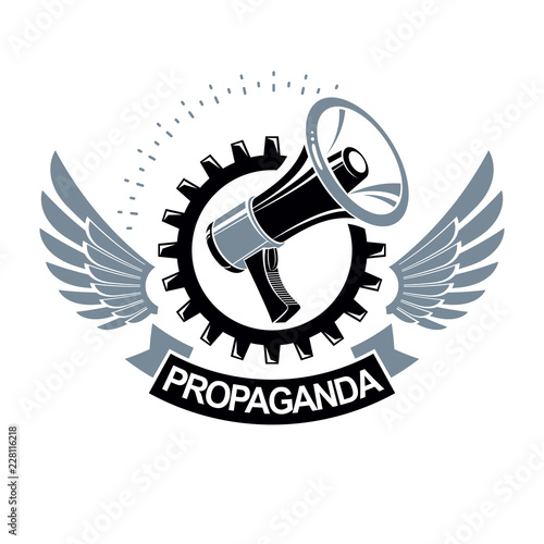 Vector winged logo composed...