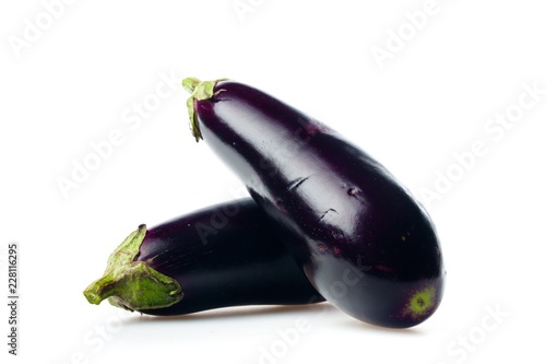 Eggplants Isolated in White