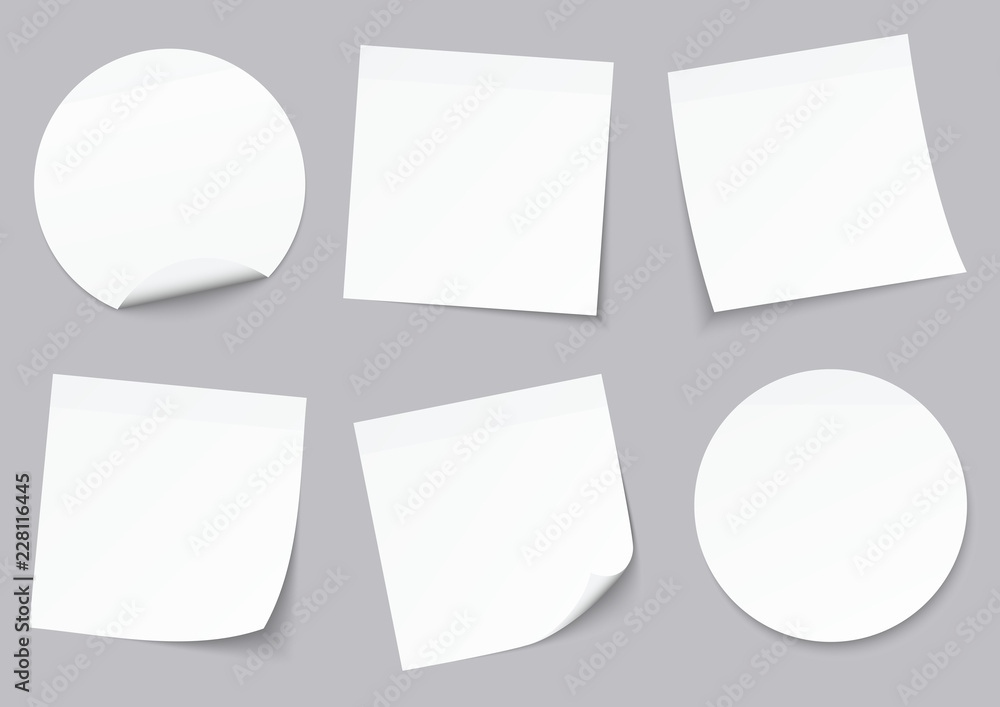 Set Of 6 White Stick Notes Set Of 6 White Stick Notes