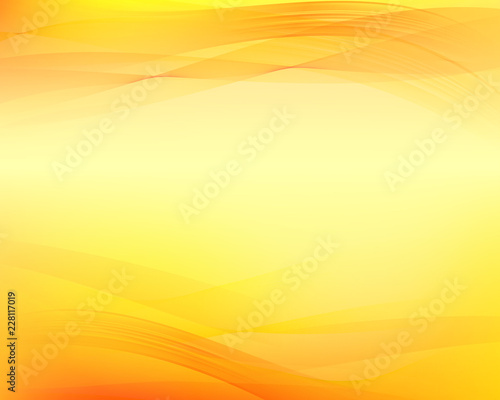 Yellow wavy abstract background.