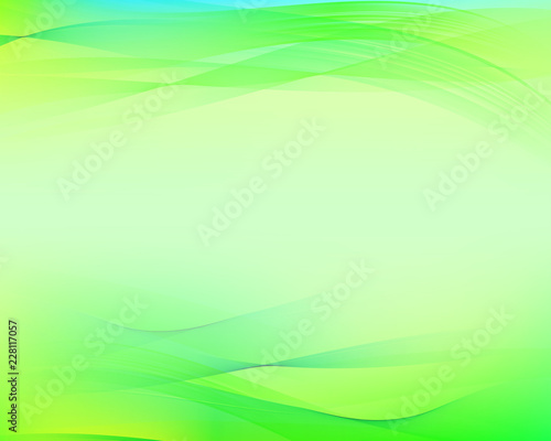 Green wavy abstract background.