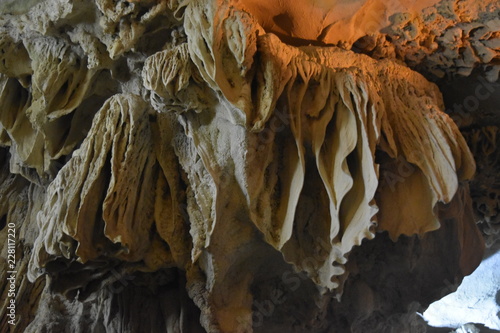 Textura de las paredes de una caverna