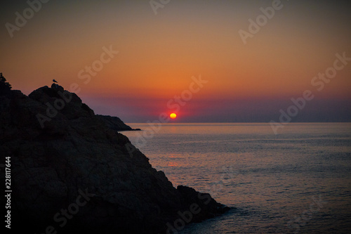 Sunrise over Tossa De Mar  catalonia  Spain