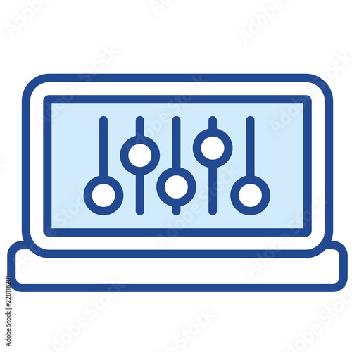 SEO / SEA Analyse Tool Vector Icon Illustration