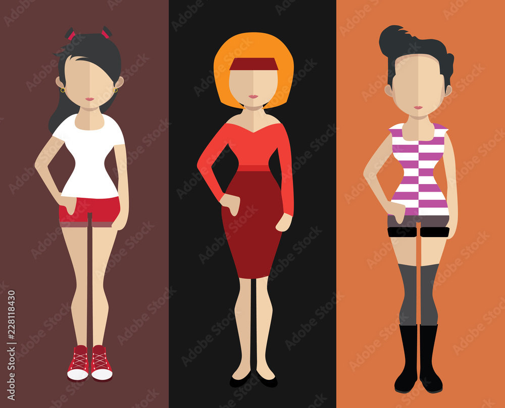 People avatar with full body and torso variations People avatar with full body and torso variations