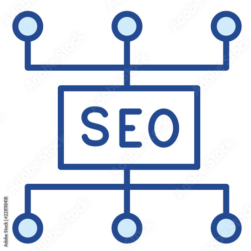 SEO-Maßnahmen, Suchmaschinenoptimierung Vector Icon Illustration