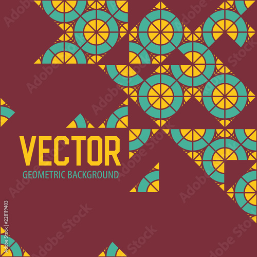 Geometric tiles decoration background