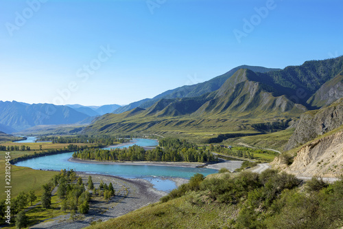 View of the valley of the Katun river