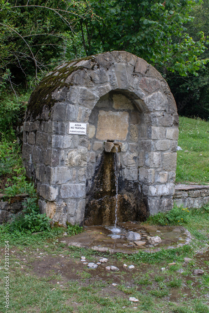 Water sources to drink in the mountain, Bielsa, Huesca, Spain