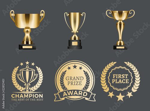 Champion Prizes Collection Vector Illustration photo