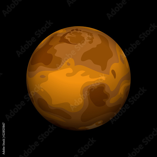 Mars icon. Isometric of mars vector icon for web design isolated