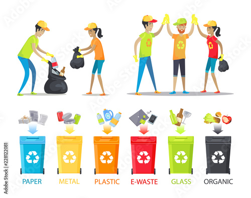 Rubbish Collecting and Allocation Vector Banner