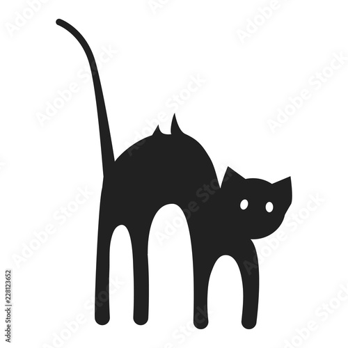 Scary cat icon. Simple illustration of scary cat vector icon for web design isolated on white background