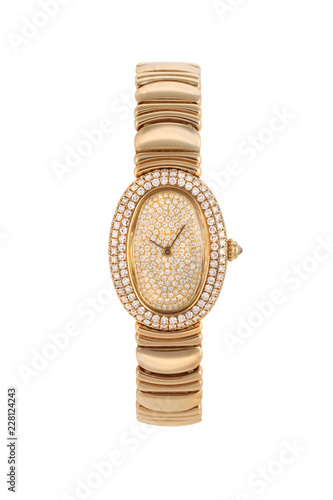 Ladies luxury watch isolated