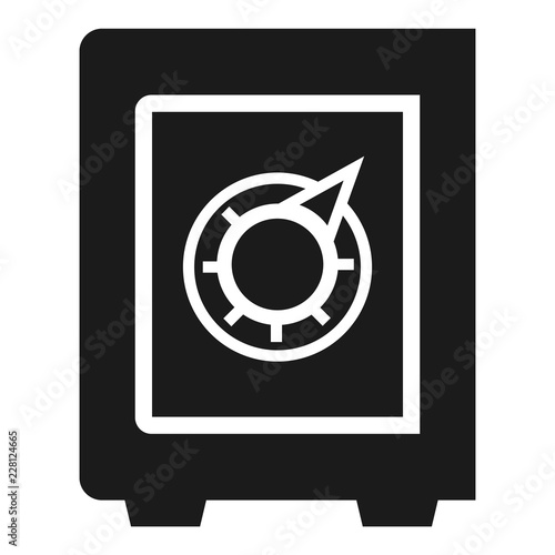 Safe money box icon. Simple illustration of safe money box vector icon for web design isolated on white background