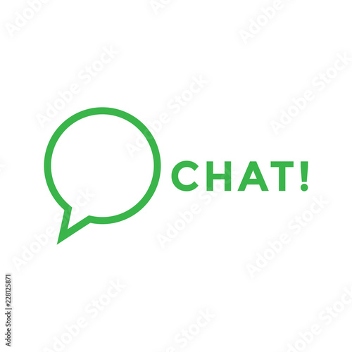 Chat logo icon design template vector illustration