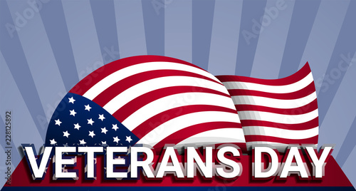 Military us veterans day concept background. Realistic illustration of military us veterans day vector concept background for web design photo