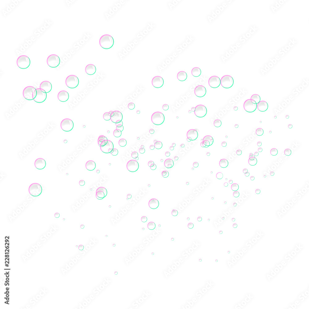 Bubbles icon. Realistic illustration of bubbles vector icon for web design isolated on white background