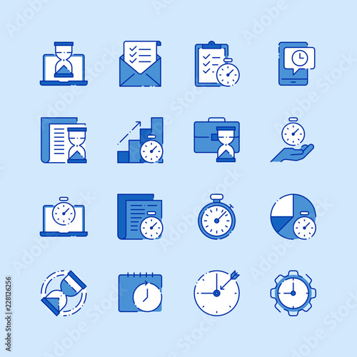 Effective time management icons
