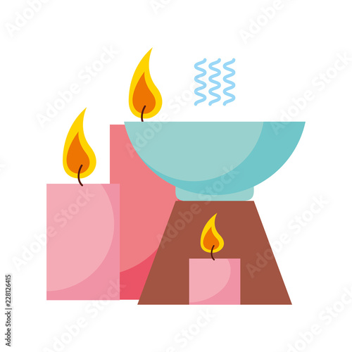 aromatheraphy witn burning candles spa healthy