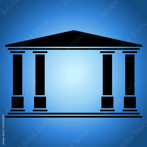 Temple 4 colonnes. Fond nuit