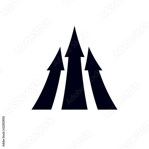 Vector arrow pointing upwar...