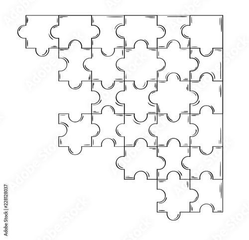 connected puzzle pieces