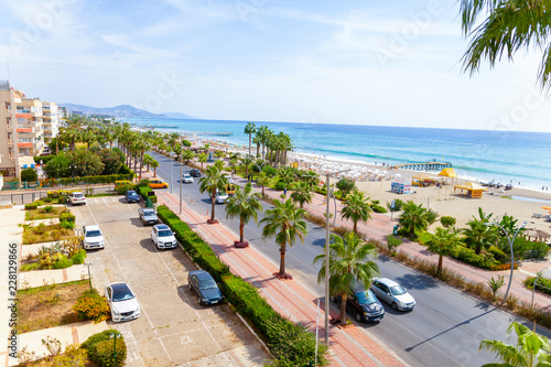 Fototapeta Naklejka Na Ścianę i Meble -  Landscape view from beach Alanya in Turkey