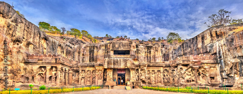 The Kailasa temple, the biggest temple at Ellora Caves. UNESCO world heritage site in Maharashtra, India