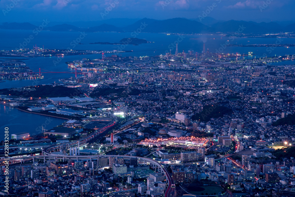 新日本三大夜景（皿倉山展望台）