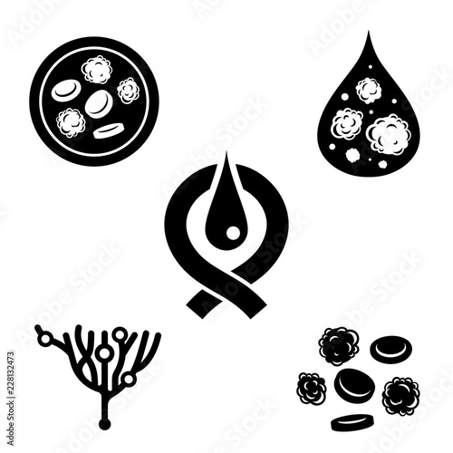 Leukemia Icons Set