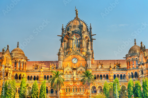 Chhatrapati Shivaji Maharaj Terminus, a UNESCO world heritage site in Mumbai, India