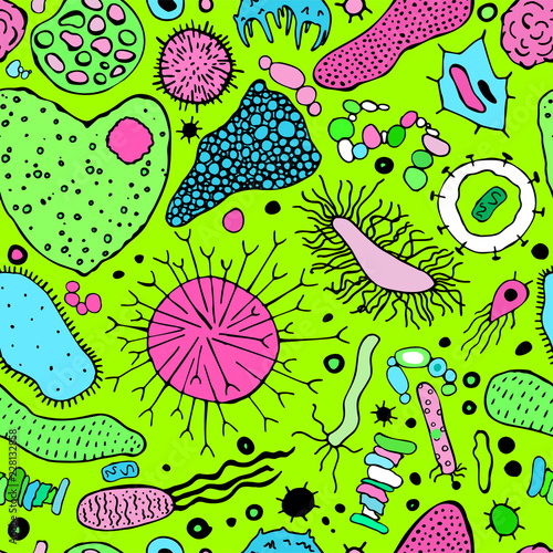 Microbiology Seamless Pattern