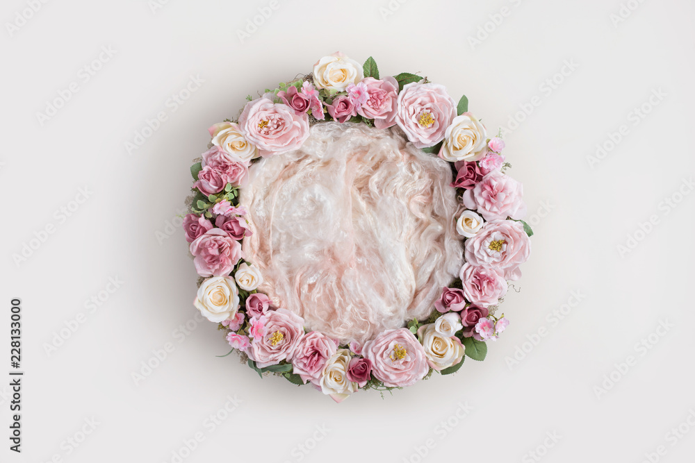 Lovely flower background for newborn baby, concept of newborn baby