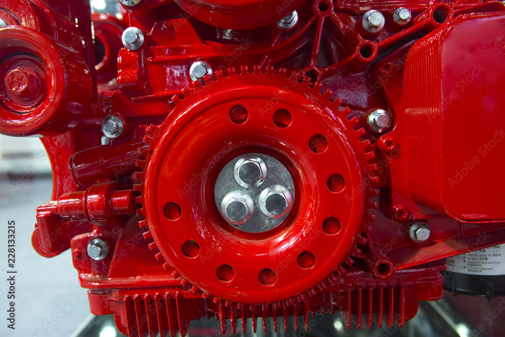 Fototapeta premium The design of the modern car engine.
