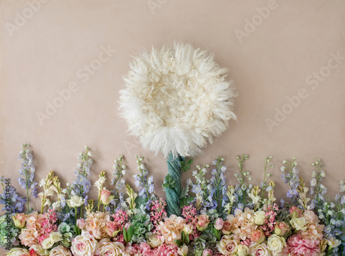 Lovely flower background for newborn baby, concept of newborn baby.