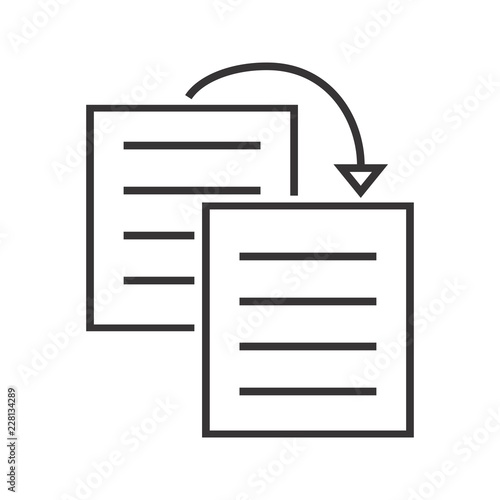 Duplicate Content line black icon