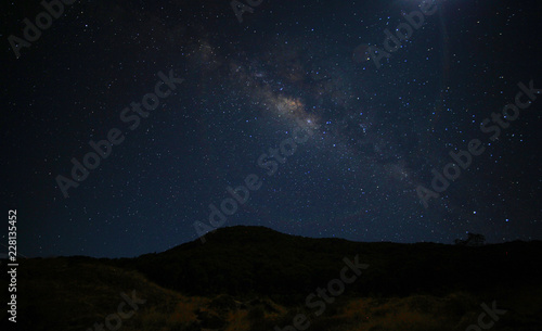 Scenic View Of Star Field Against Sky At Night