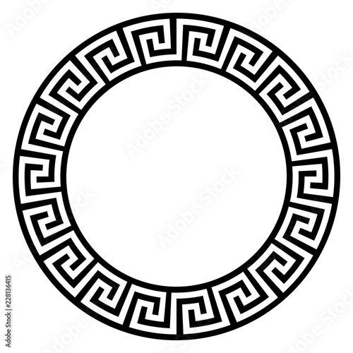Nahtloser Maze ring in schwarz weis auf einem isolierten weißen Hintergrund.