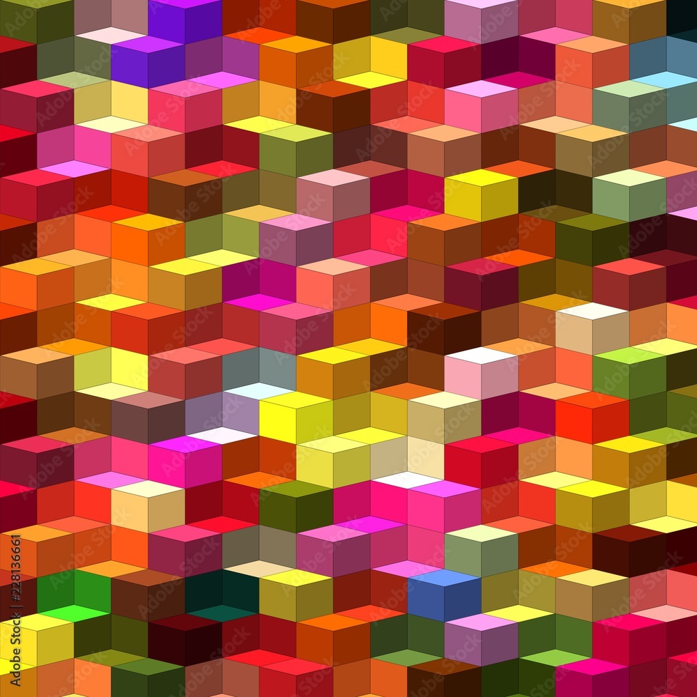 Obraz premium isometric texture colorful bright rainbow abstract background