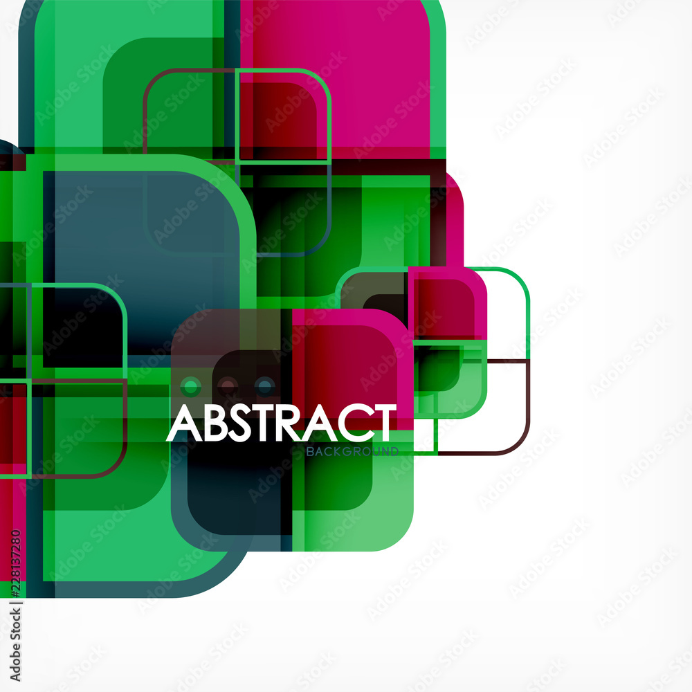Obraz premium Abstract background, square shapes geometric composition