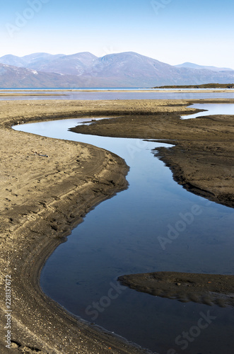Landscape with Tornetrask lake and mountains, Norrbotten, Sweden