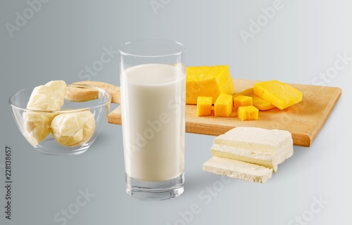 Dairy Products- Cheeses and Milk on the