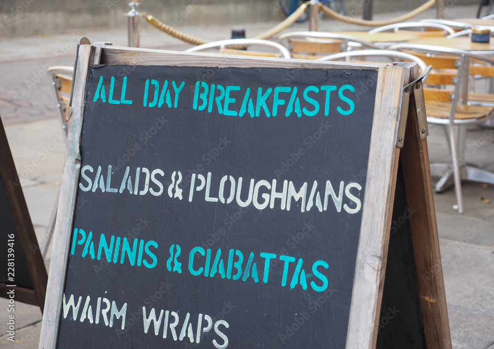 Fototapeta premium all day breakfast blackboard