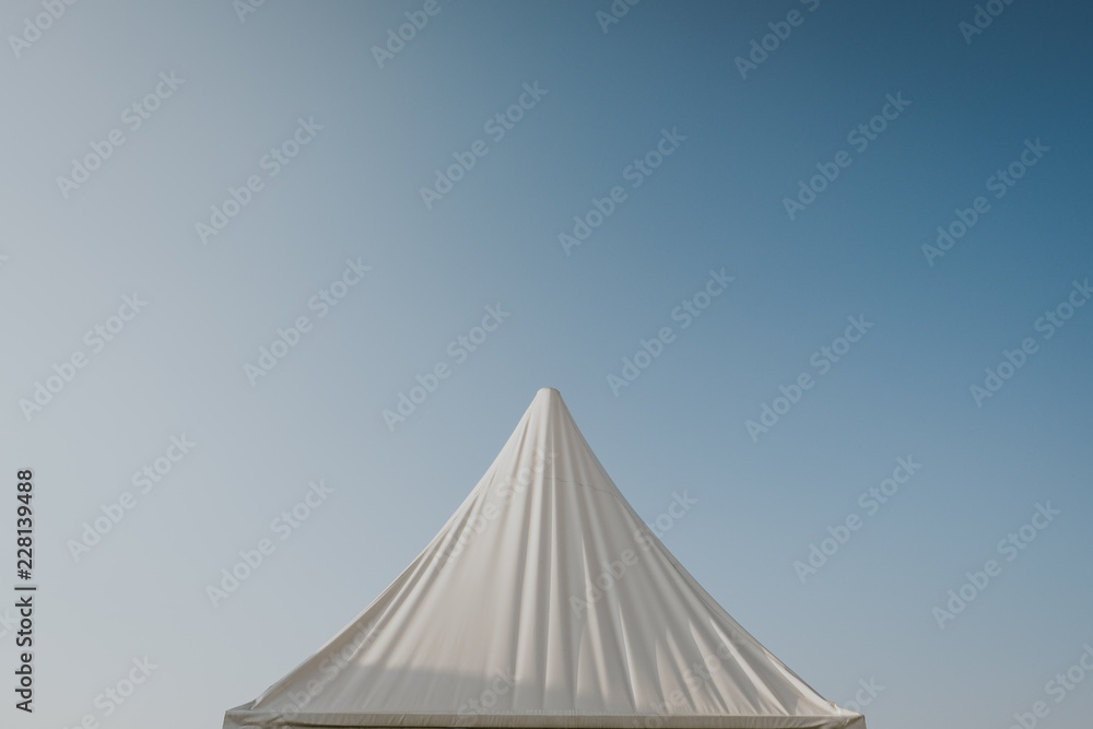 Tent and blue sky