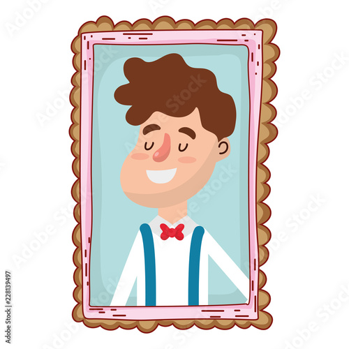 young woman portrait cartoon