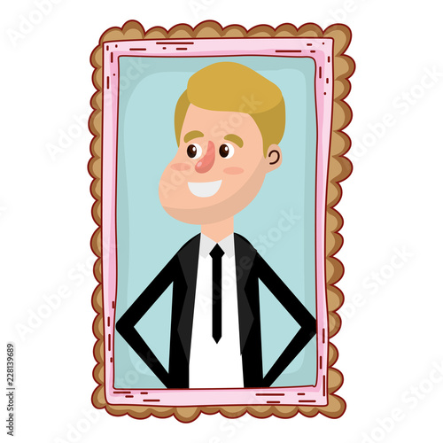 young woman portrait cartoon