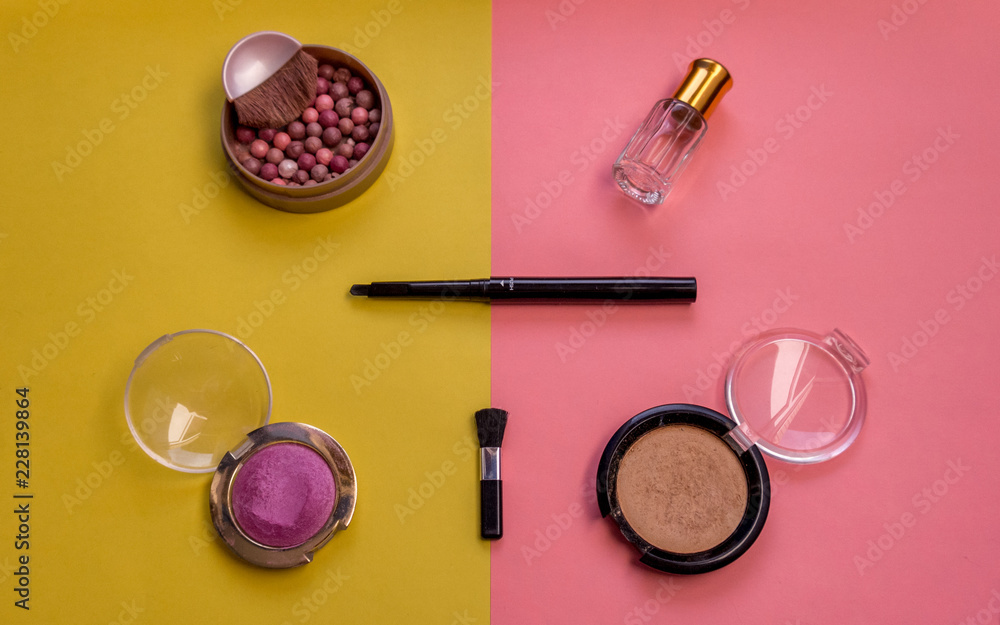 Naklejka premium set of cosmetics and makeup